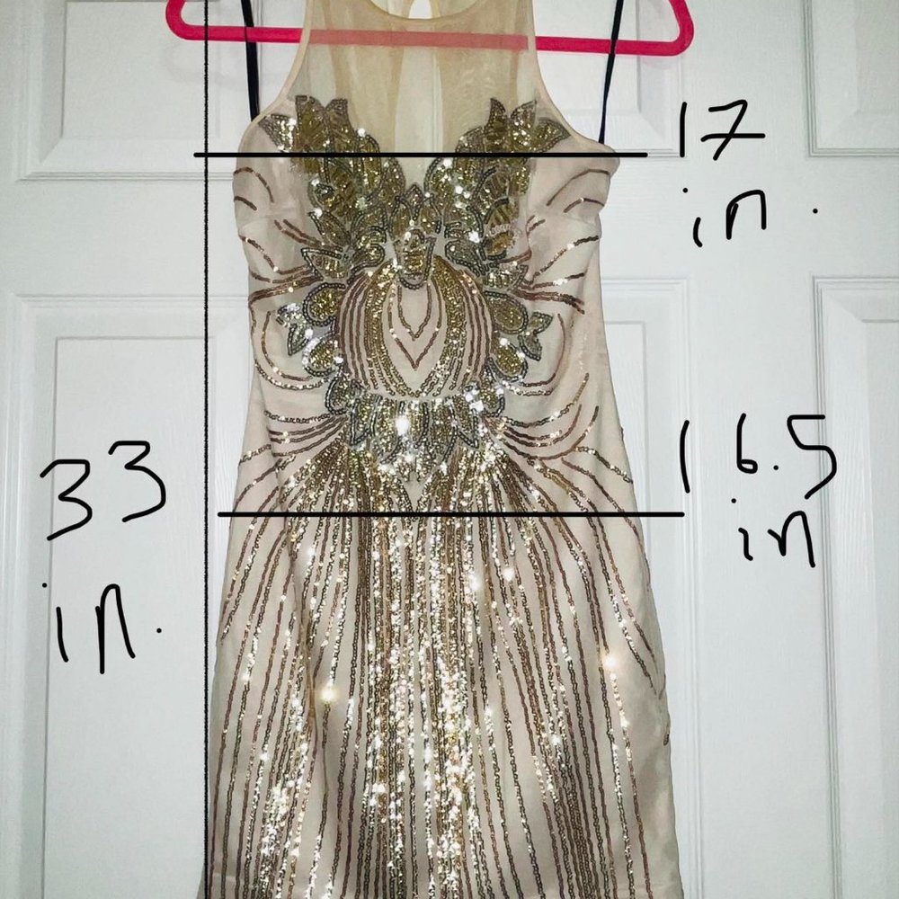 Bebe gold sparkly dress